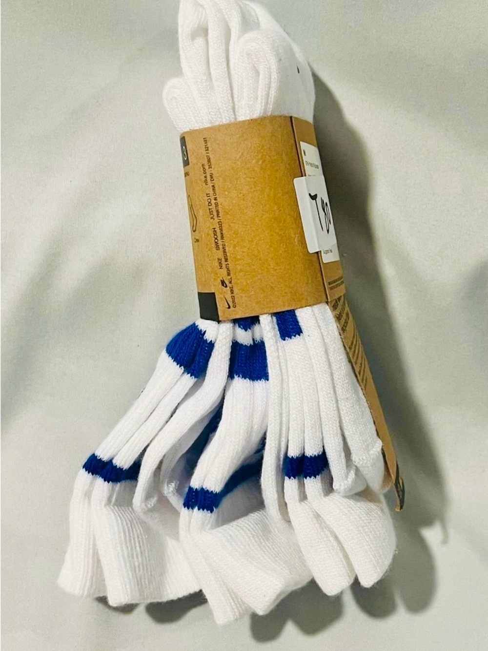 Nike Everyday Essential Crew Socks - White/Blue - Picture 3 of 5